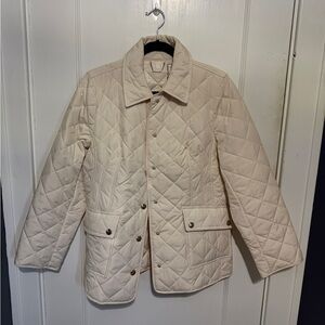 Chico's Beige Quilted Jacket Size 1